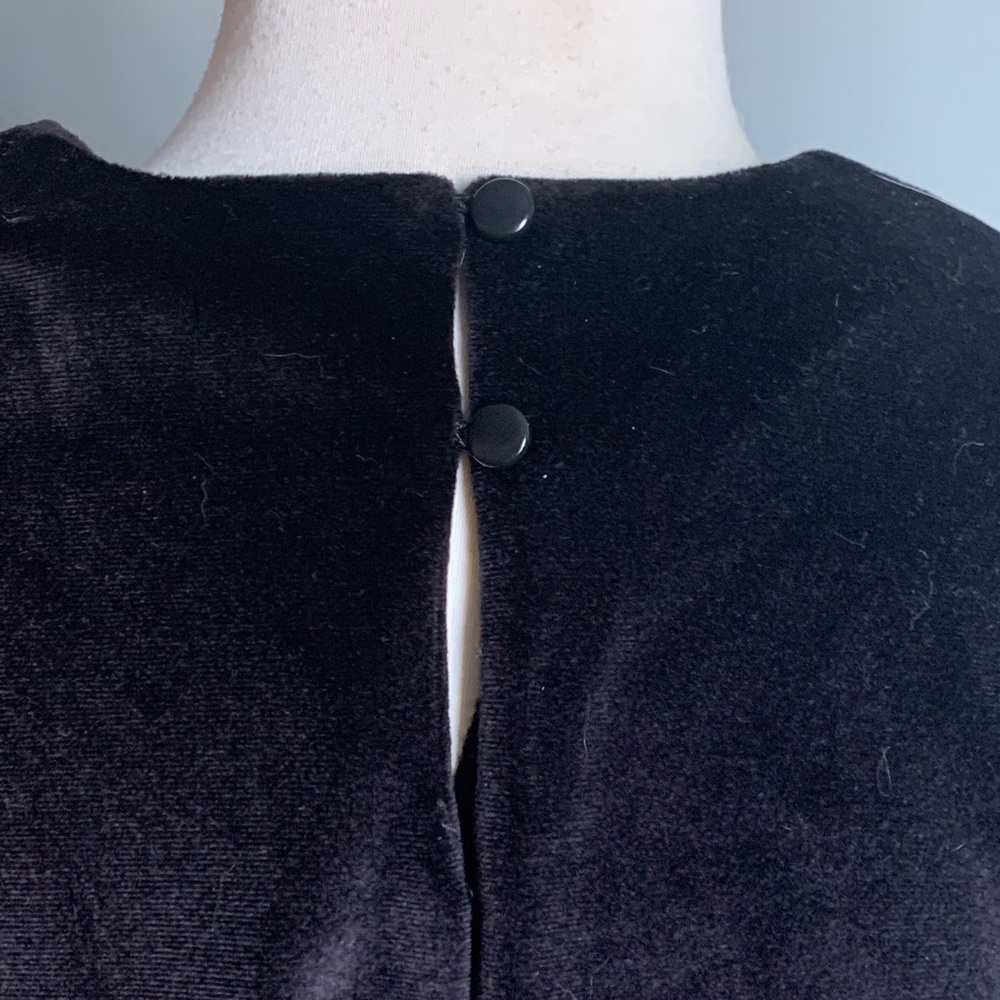 Vintage velvet color block dress - Picture 4 of 5